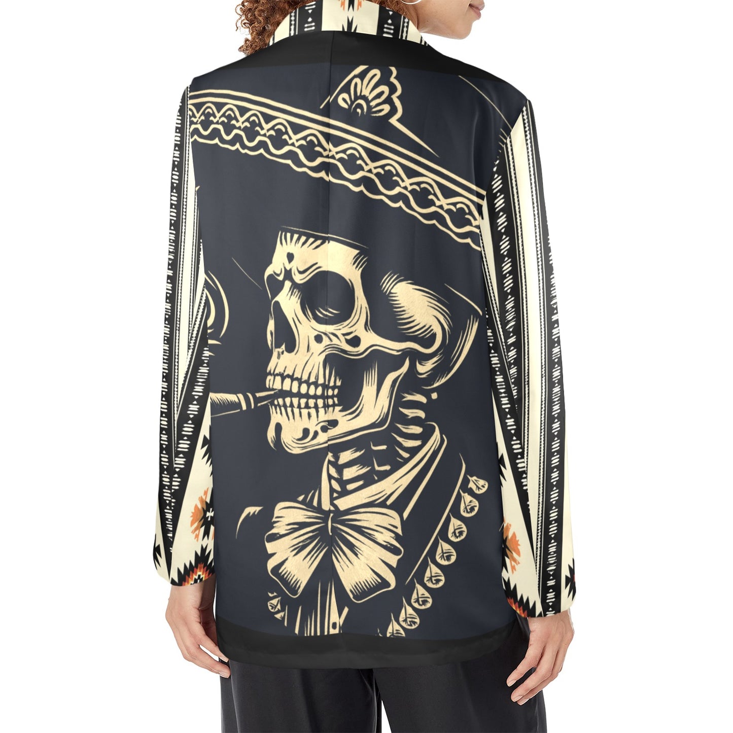 Colores De Mexico Mariachi Aztec Women's Blazer