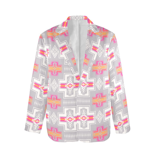 Pink Fire Aztec Women's Western Blazer