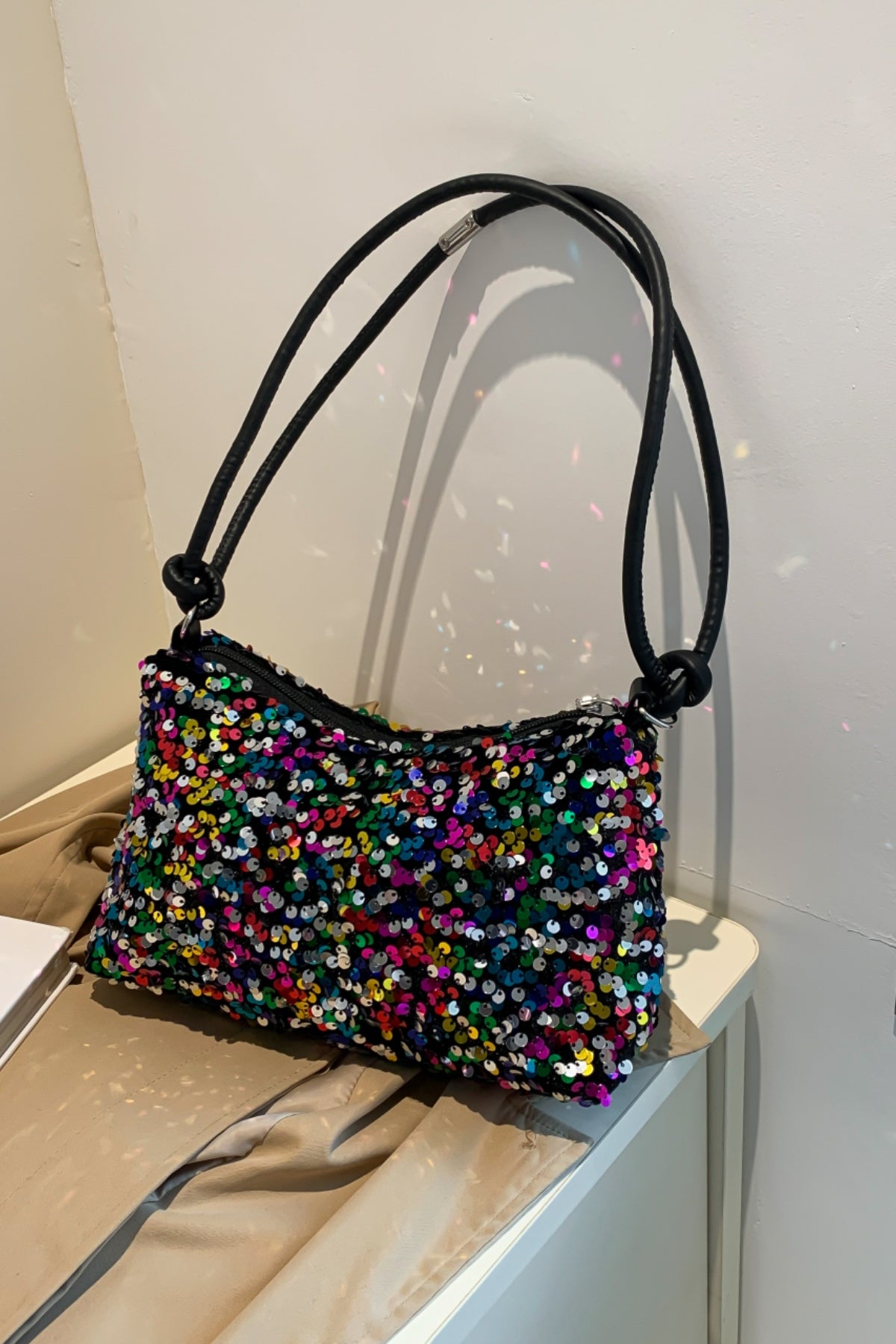 Sequin Double Strap Shoulder Bag choice of colors