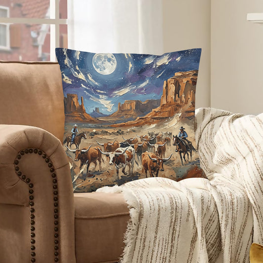 Baha Ranch Cattle Rancher Velvety Soft Pillow Case Made in America