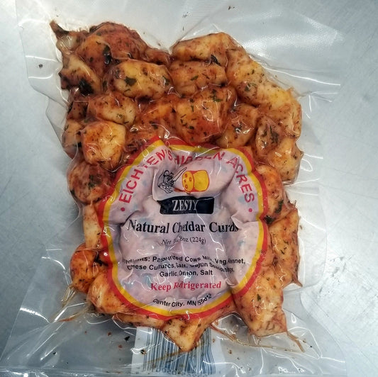 Eichtens Cheese Cheese Curds, White with Zesty Seasoning 8 oz