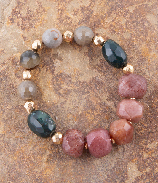 Cheyenne Ruby Quartz Chunky Bracelet