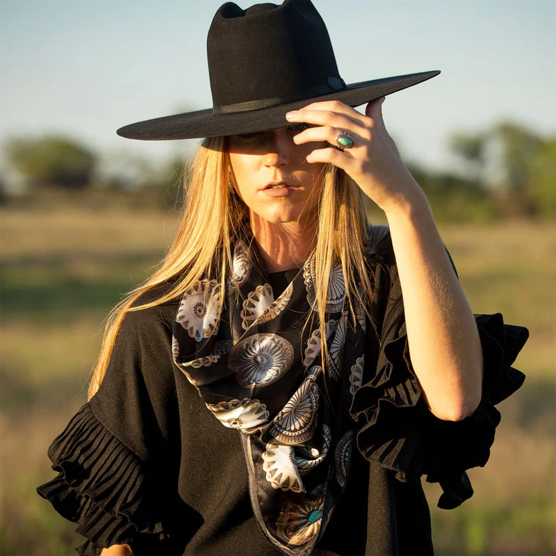 Big Concho Silk Scarf choice of colors