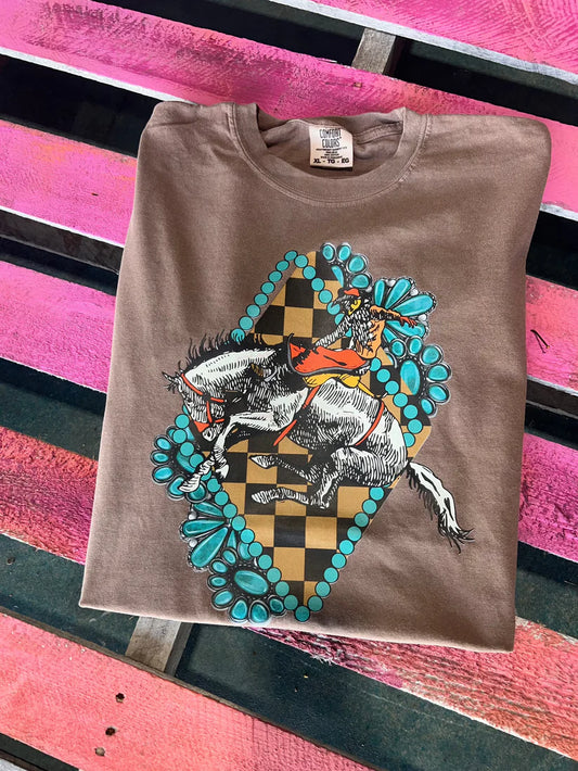 Cowboy Diamond w/ Turquoise - COMFORT COLOR - Espresso