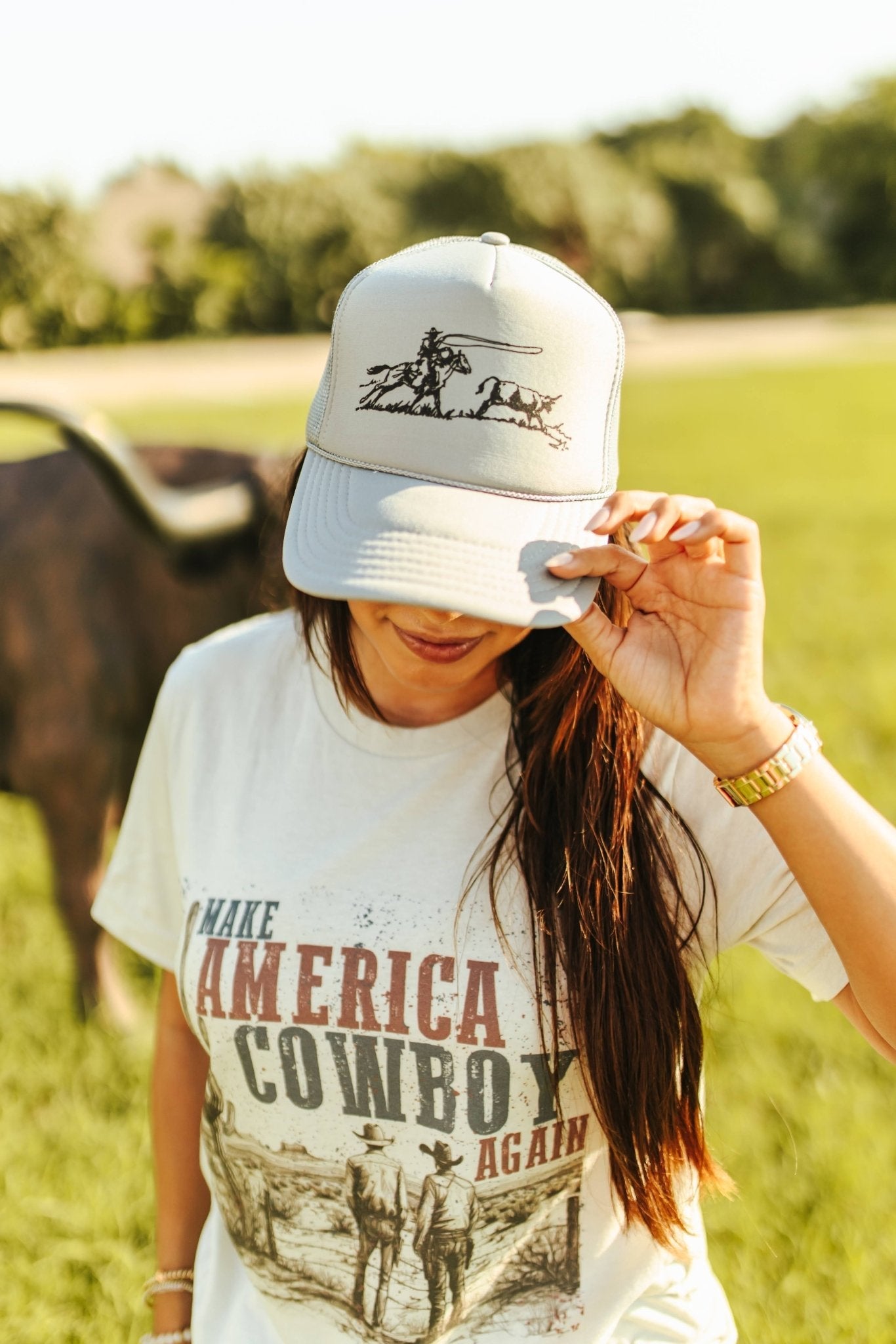 Cowboy Roper Trucker Hat