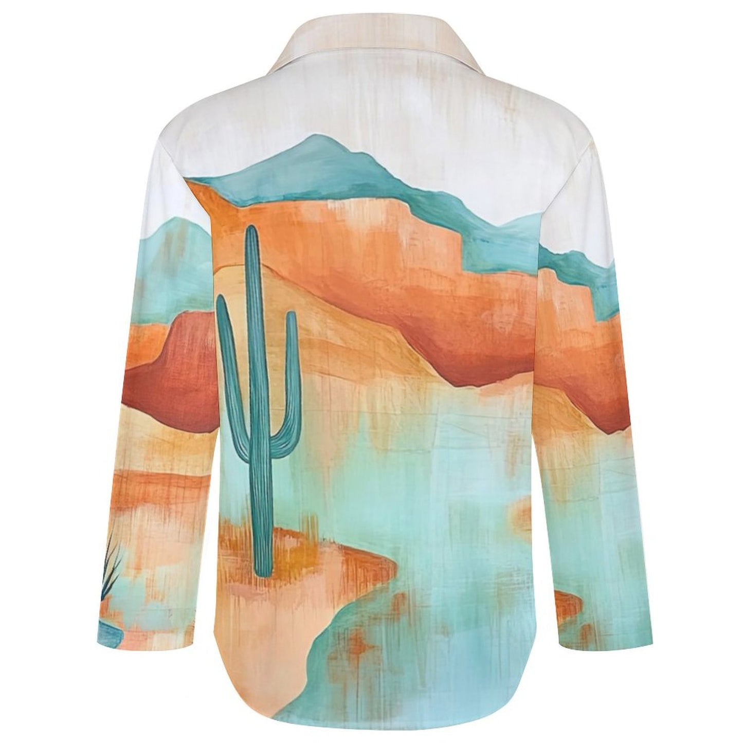 Colores de Mexico Turquoise Desert Button Up Blouse