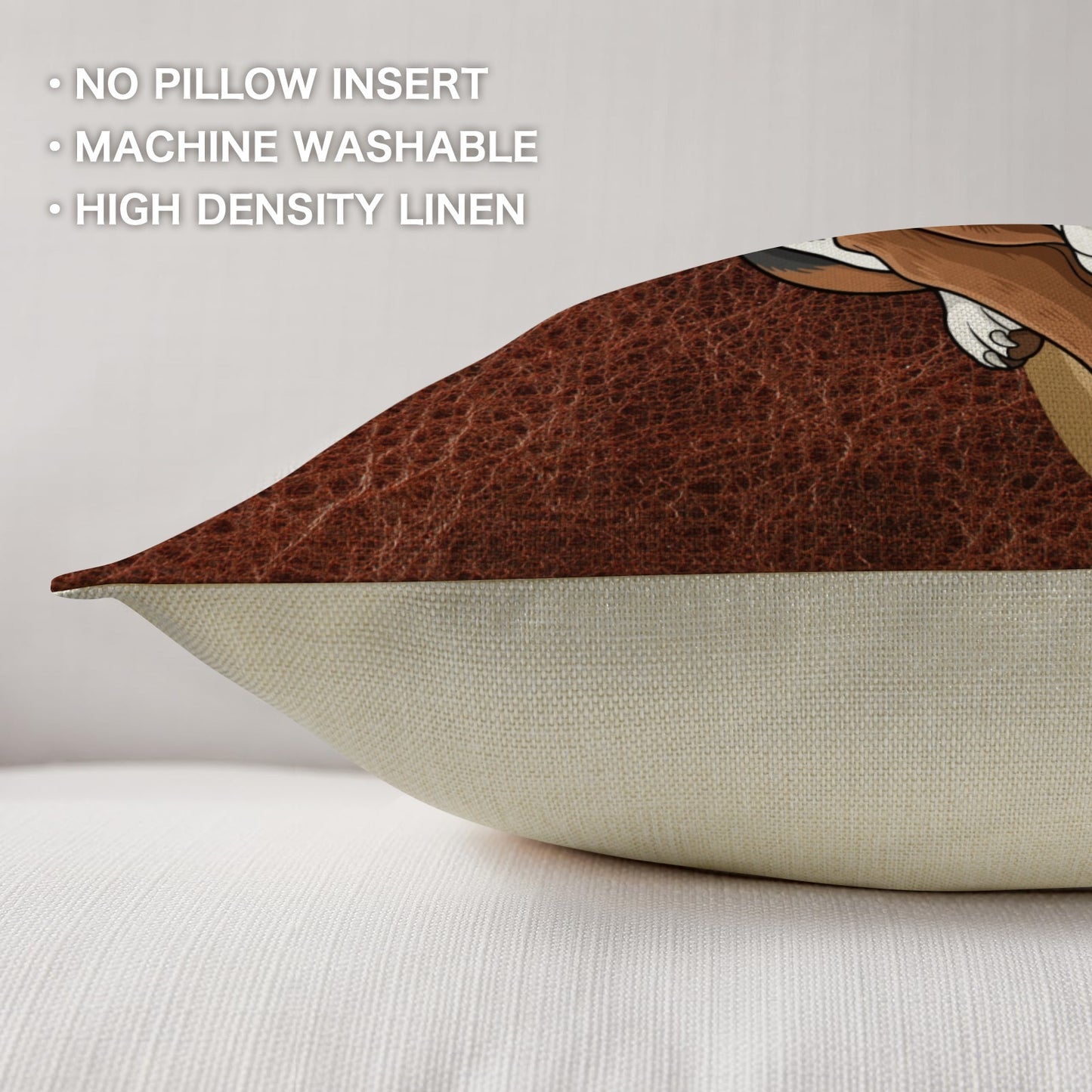 Baha Ranch Basset Hound This is My Happy Face Throw Pillow Case Made in America