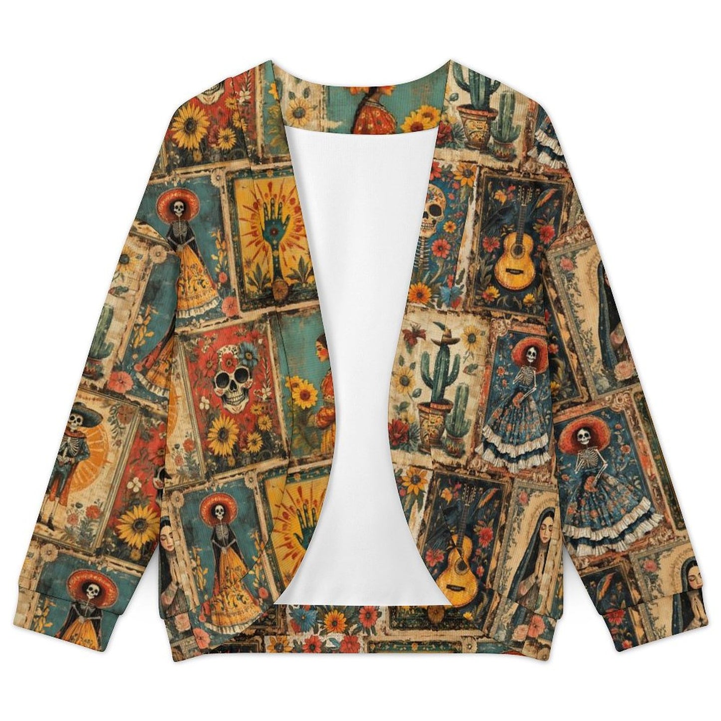 Dia de las Muertes Drop Shoulder Cardigan