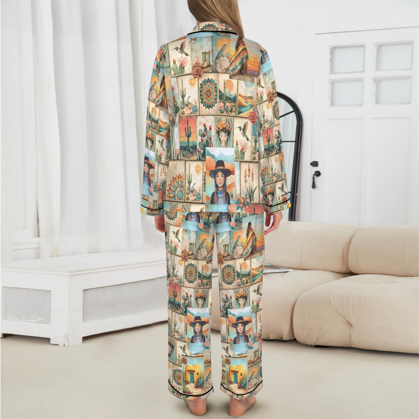 Colores de Mexico Pictures of the Southwest Satin Pajamas