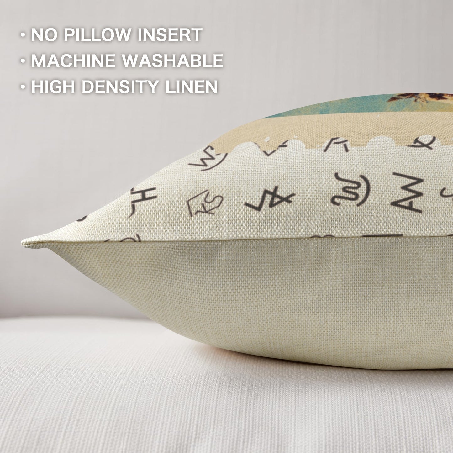 Baha Ranch Vintage Rodeo Stamp Throw Pillow Made in America