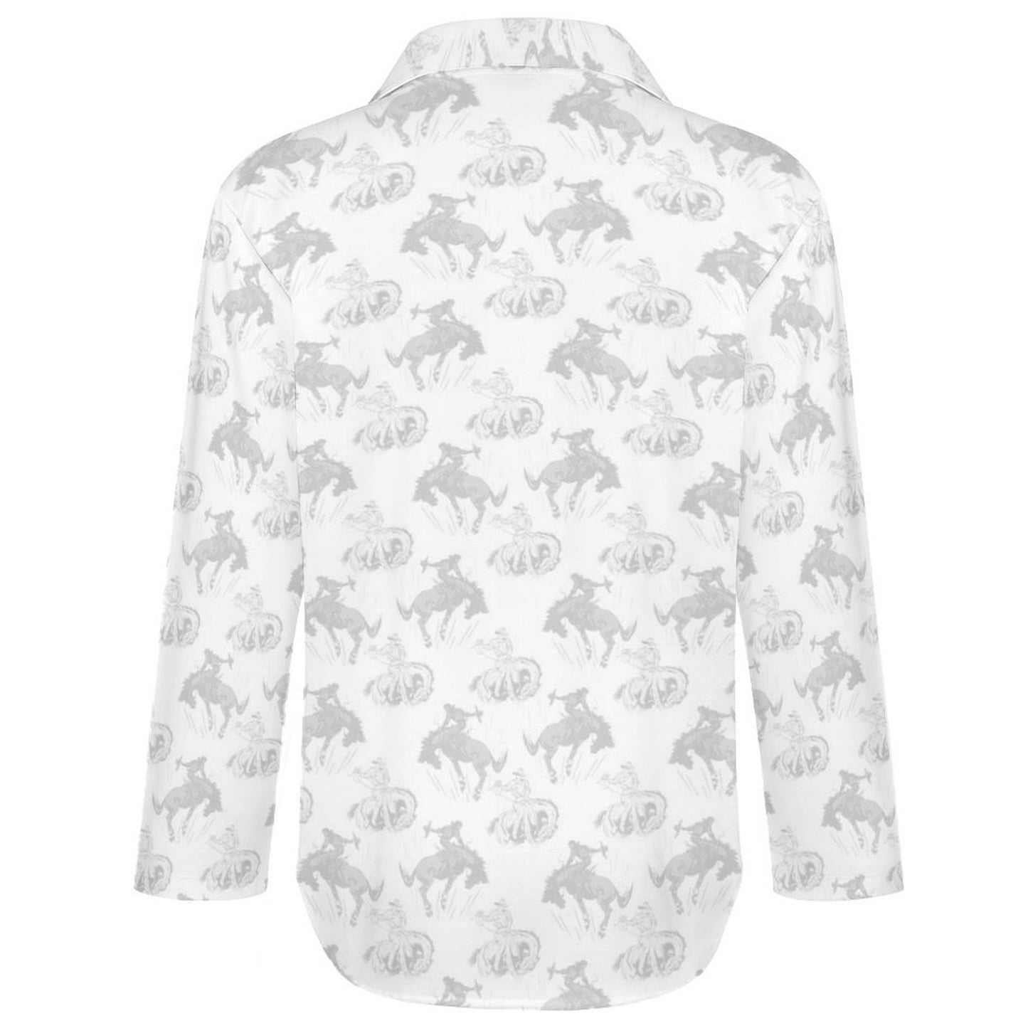 Baha Ranch Faded Rodeo Cowboy Western Button Up Blouse