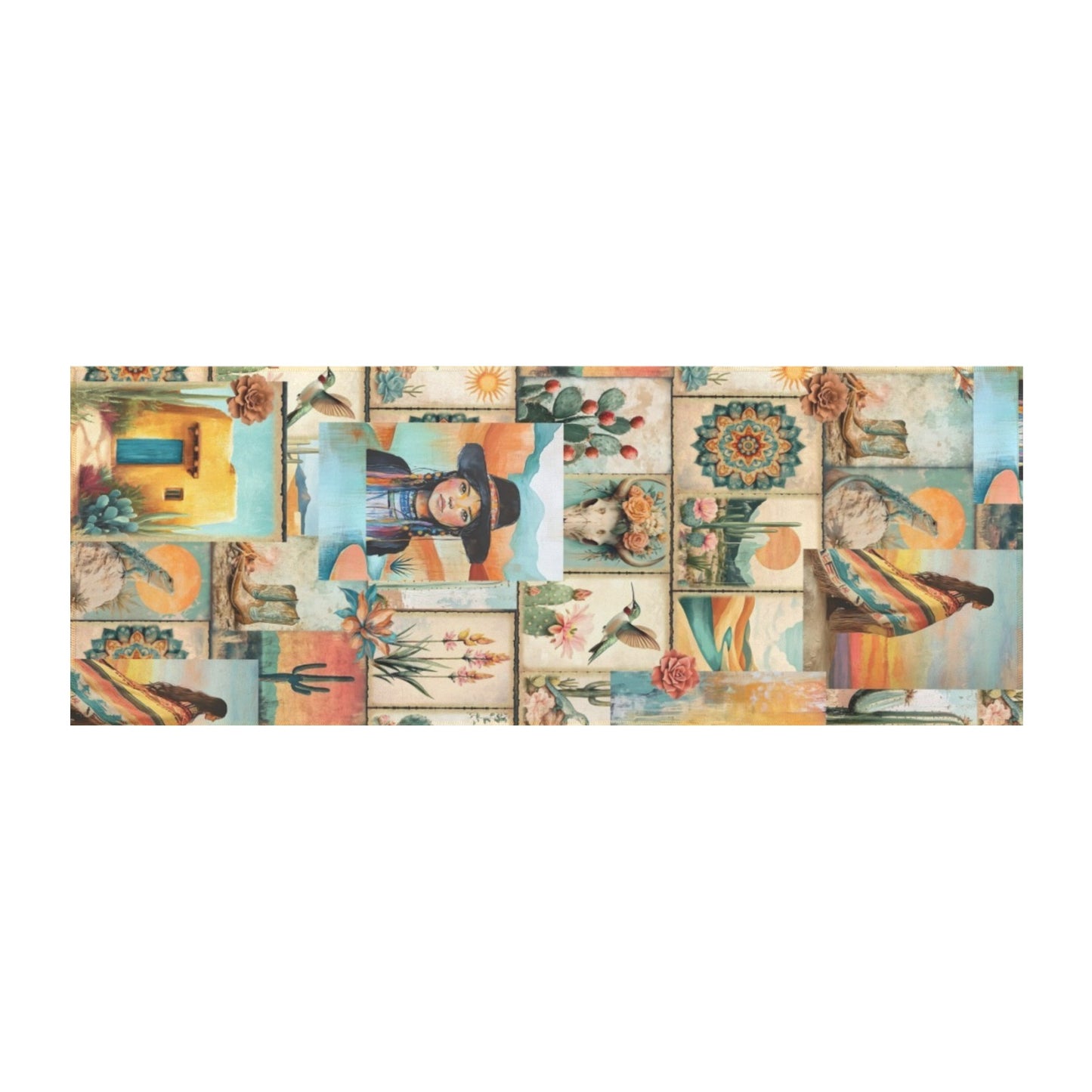 Baha Ranch Pictures of the Southwest Floor Rug Runner Made in America Indoor 60" x 22" Made in America