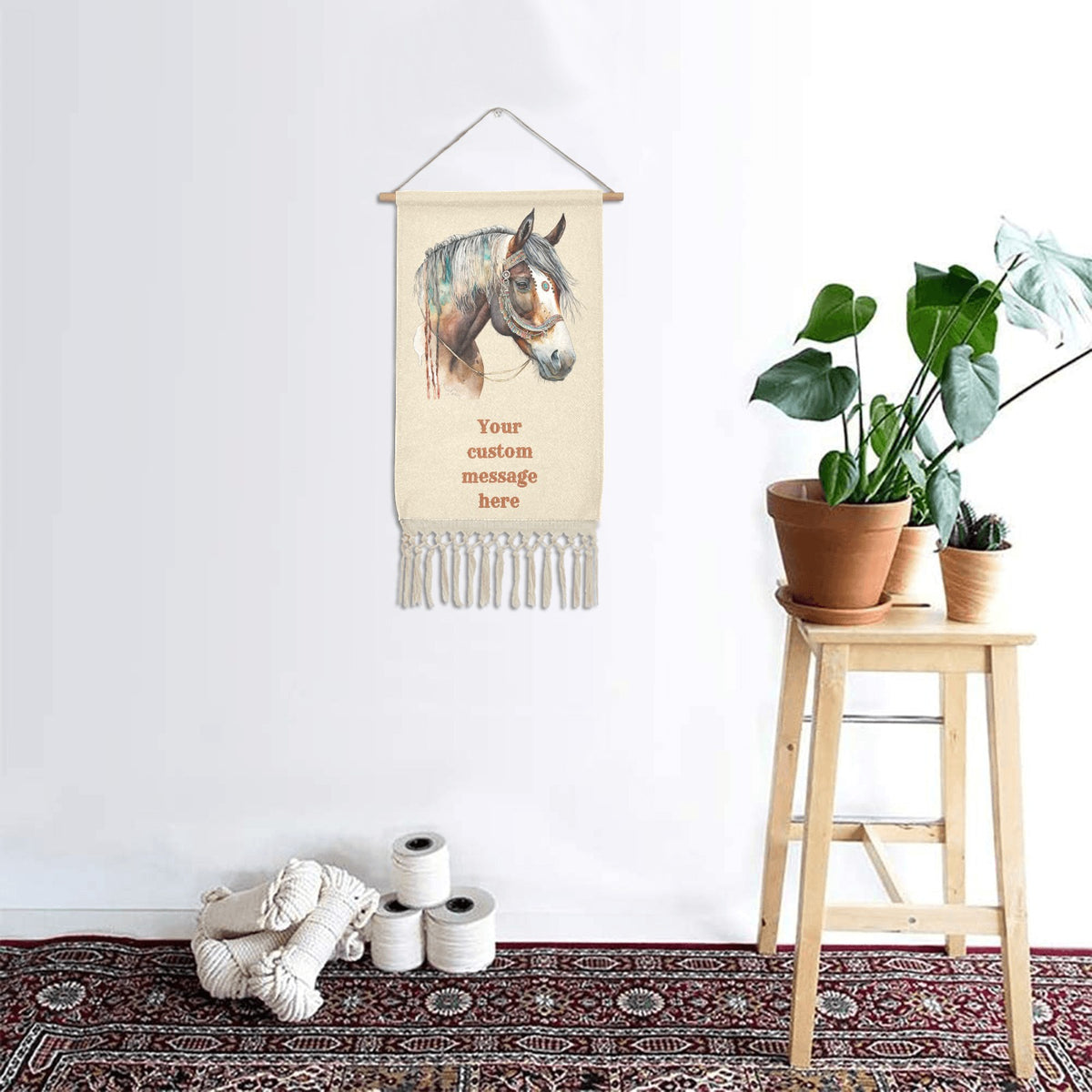 Baha Ranch Personalized Horse Wall Hanging Made in America