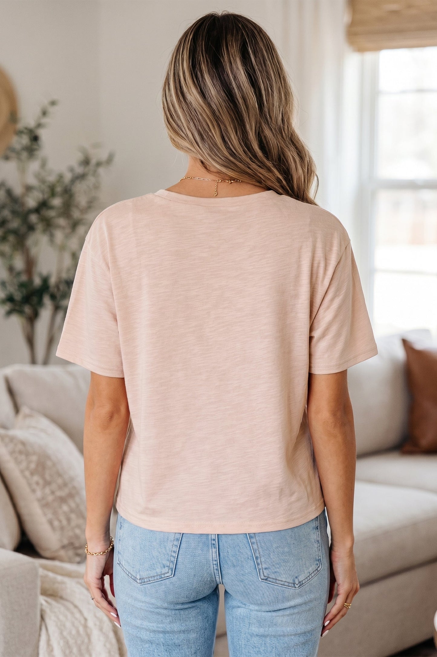 Western Lace Pearl Beaded Horse Shoe T-Shirt