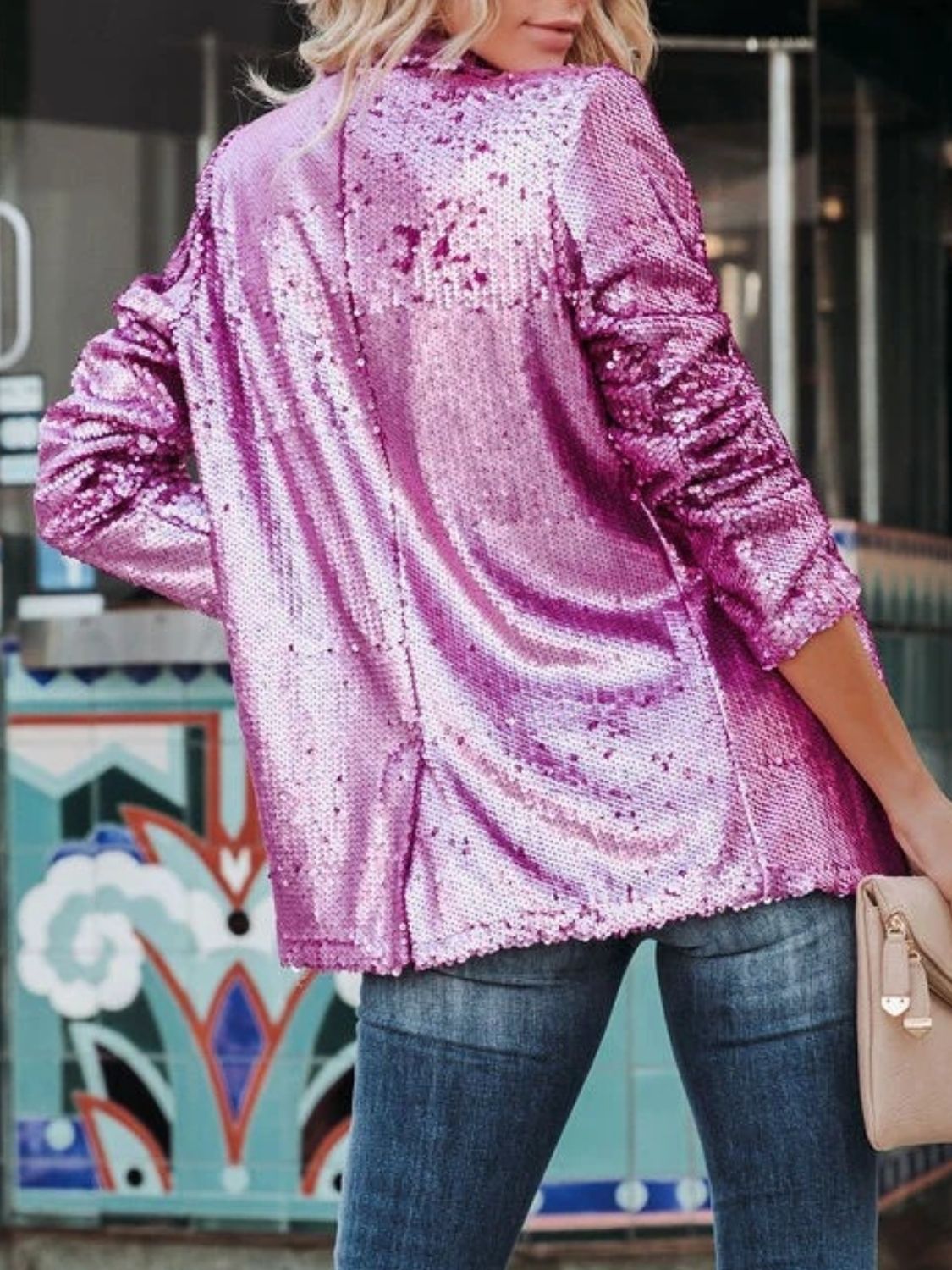 Sequin Long Sleeve Blazer choice of colors