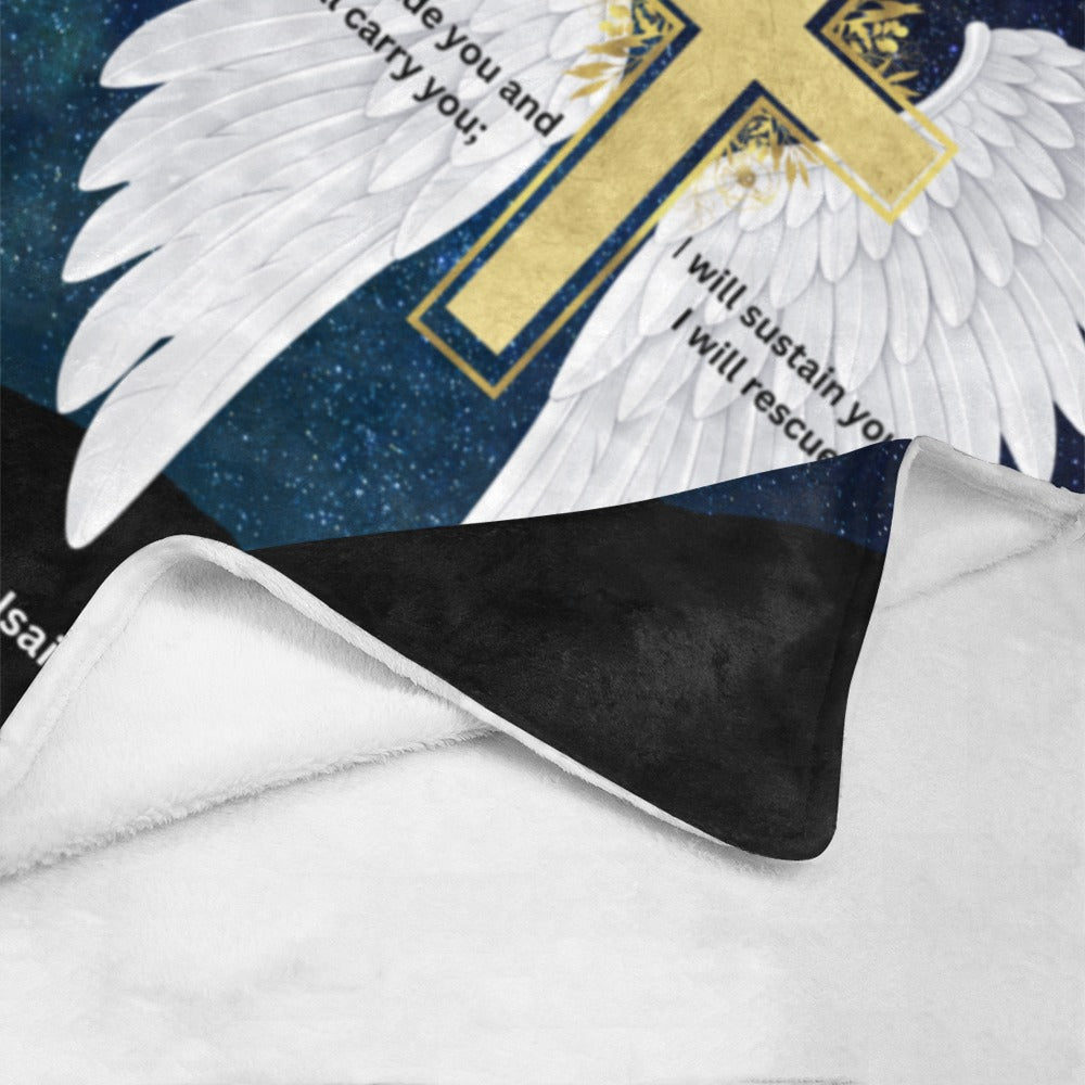 I Will Rescue You Angel Wings Throw Blanket 60" x 80" Made in America