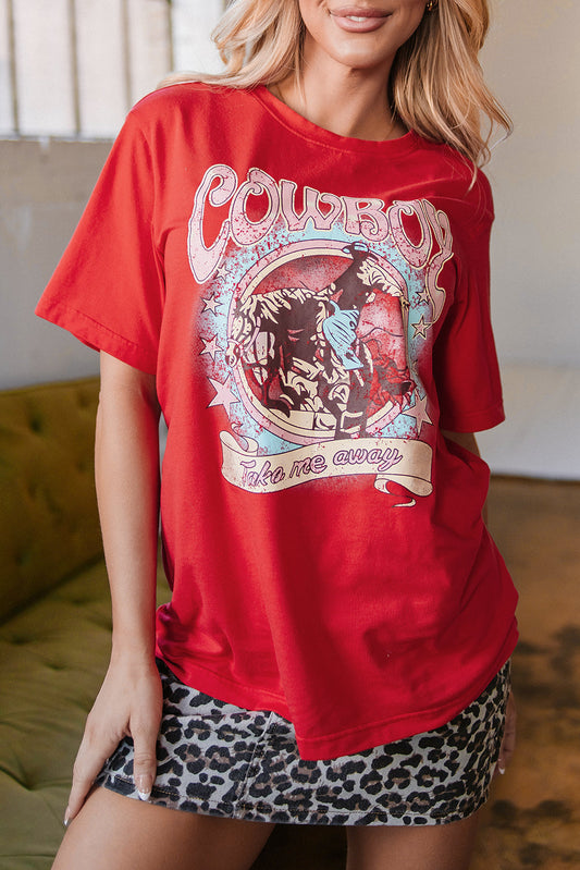COWBOY Take Me Away Western Crewneck Tee