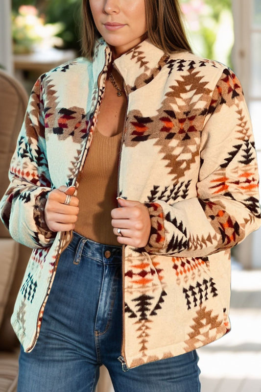 Dakota Zip Up Aztec Jacket