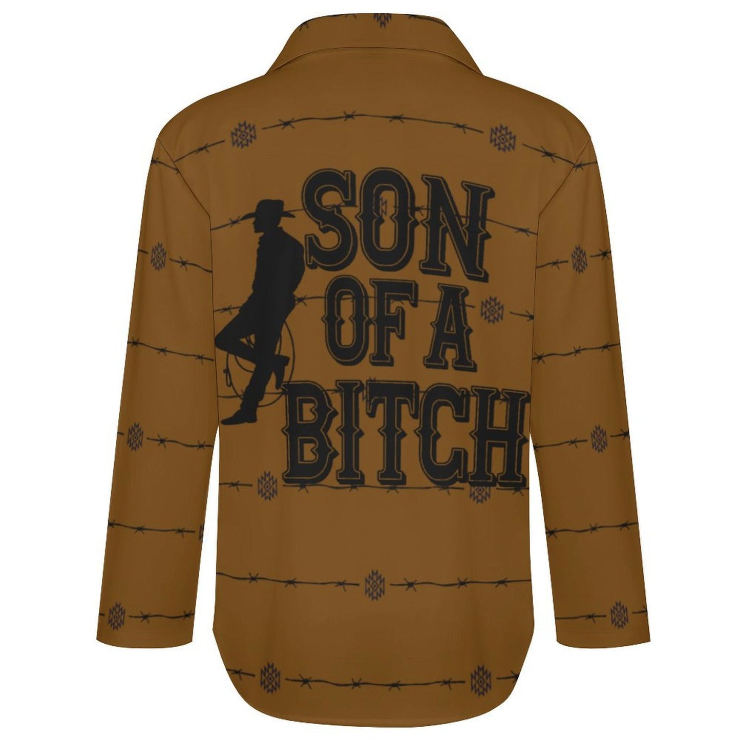 Baha Ranch Son of a Bitch Barbwire Long Sleeve Blouse