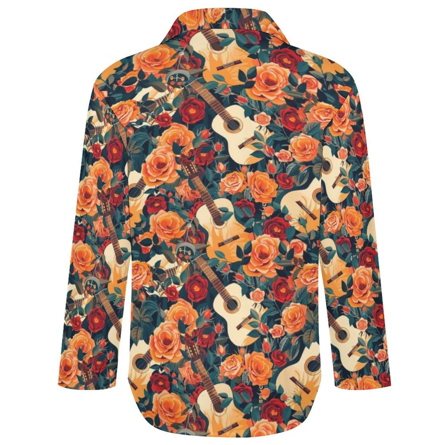 Colores de Mexico Guitars and Roses Button up Blouse