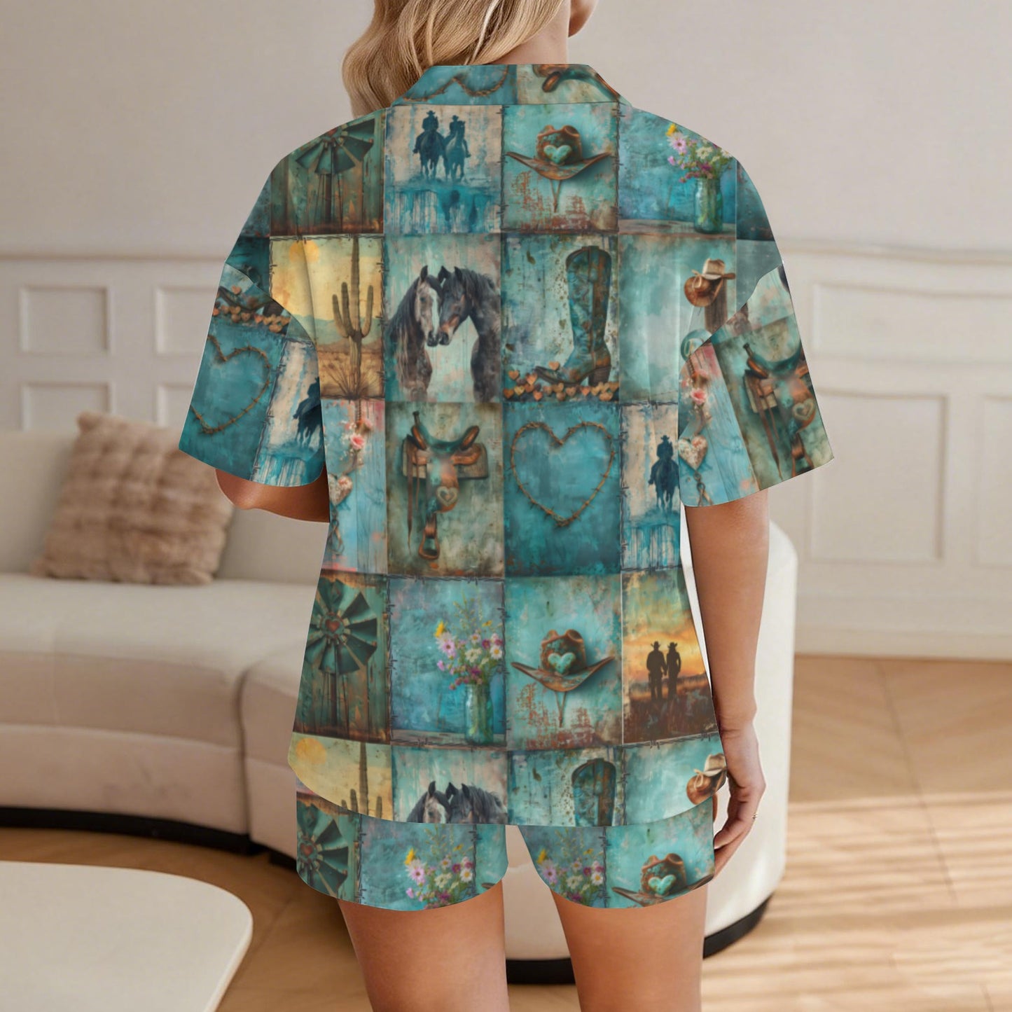 Baha Ranch Turquoise Dreams Womens Pajamas Made in America