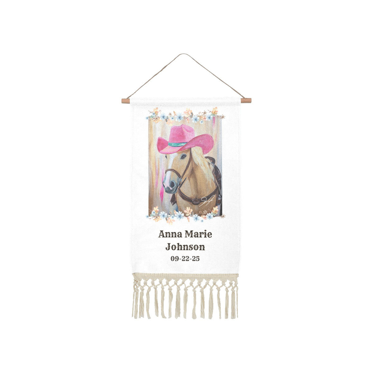 Baha Ranch Nursery Decor Wall Hanging Linen Poster Made in America