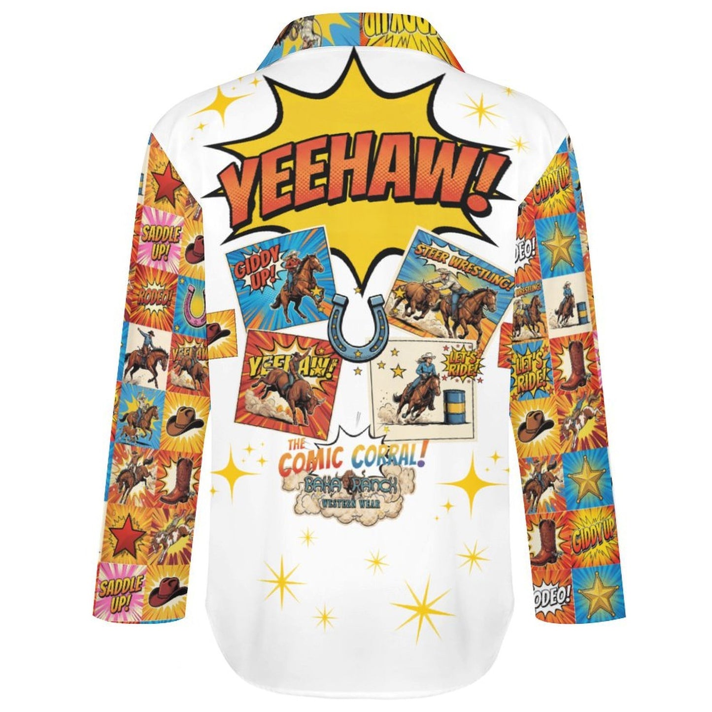 Baha Ranch The Comic Corral Western Rodeo Blouse