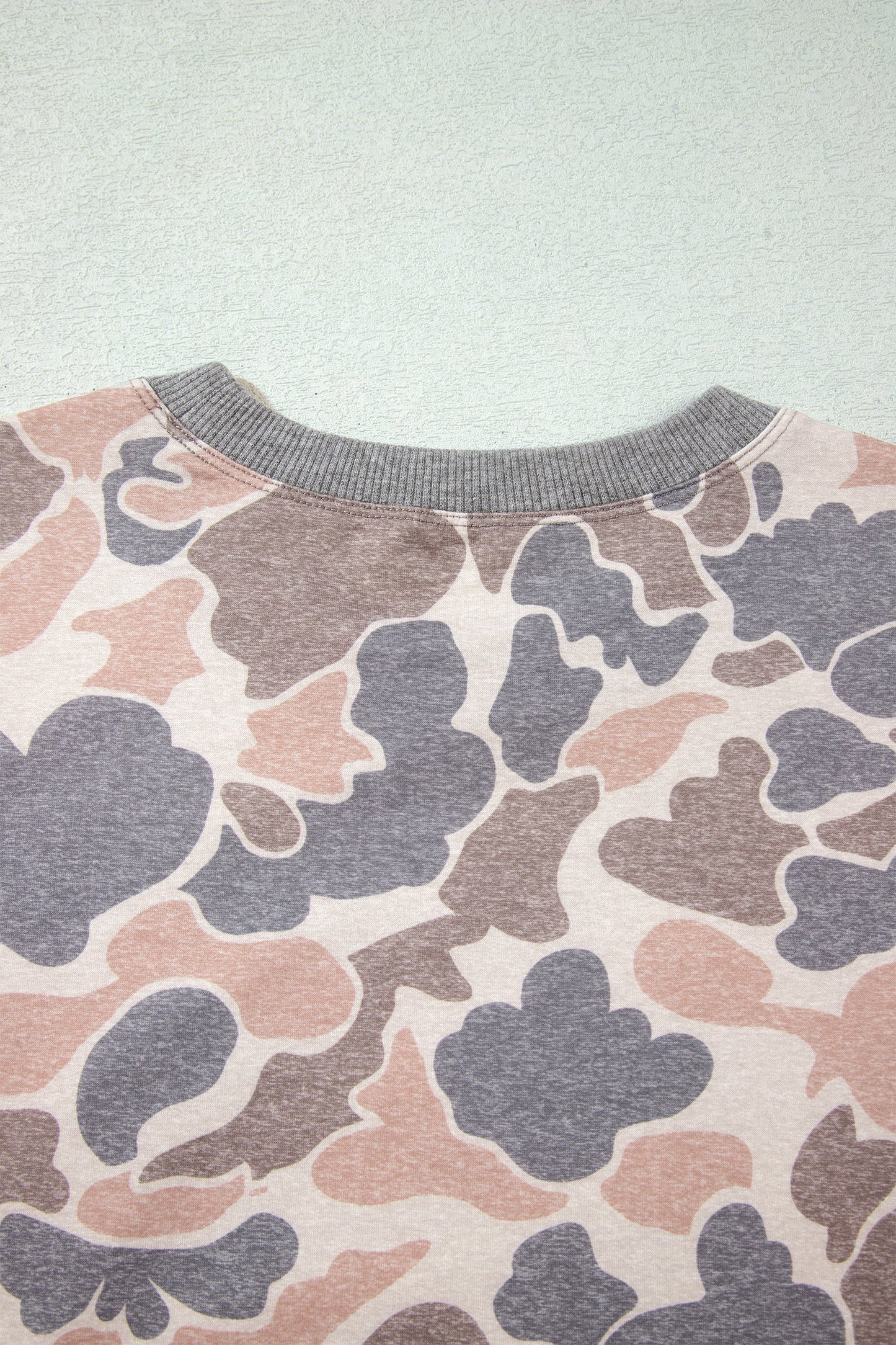 Camo Long Sleeve Top & Loose Pants Set