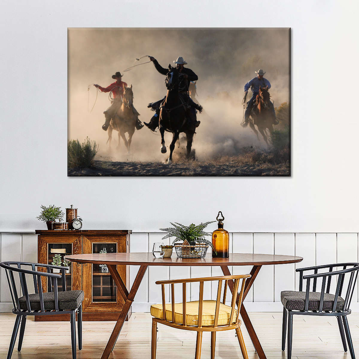 Cowboys In Action Wall Art