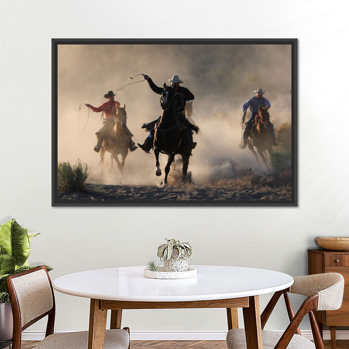 Cowboys In Action Wall Art