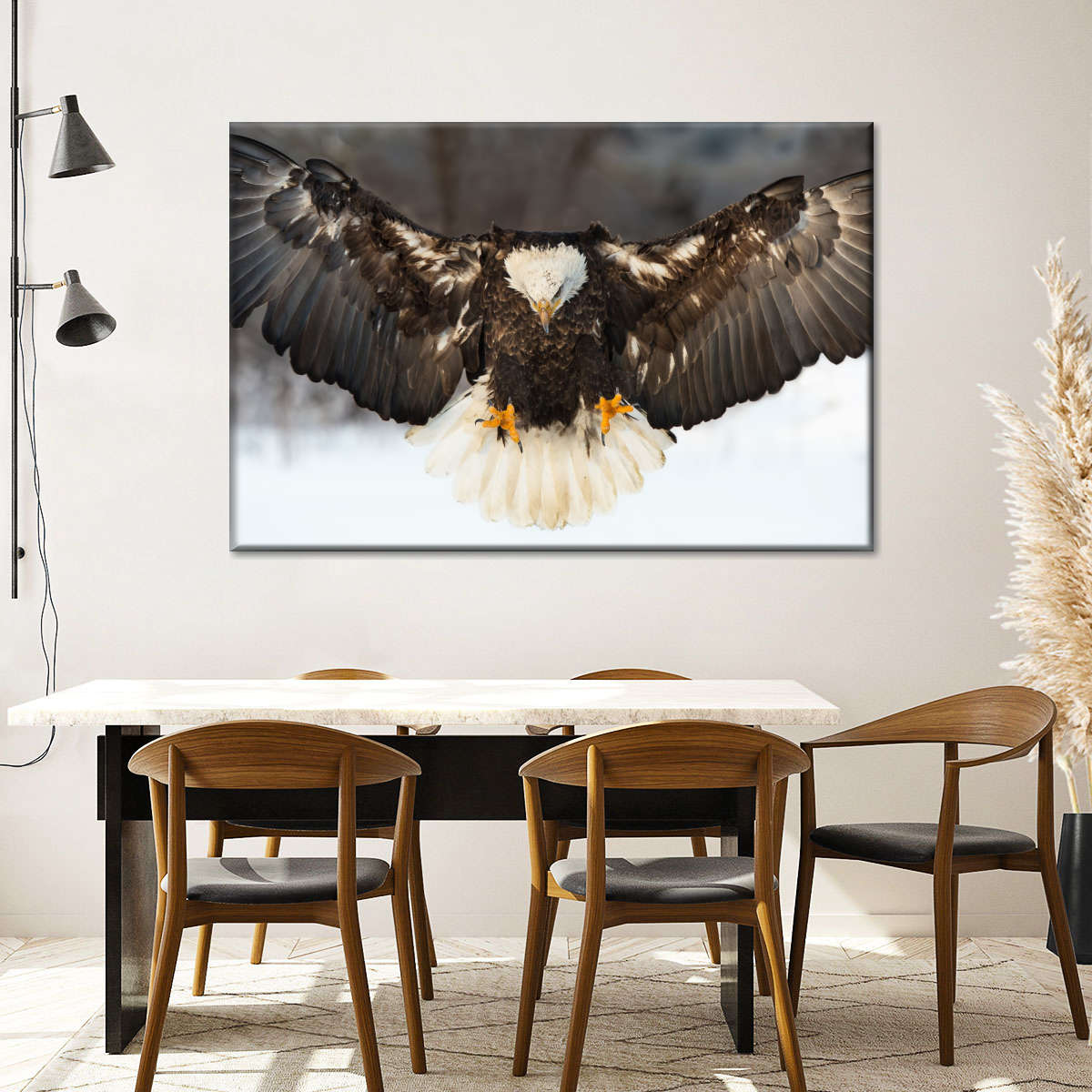 Bald Eagle Landing Wall Art choice of sizes