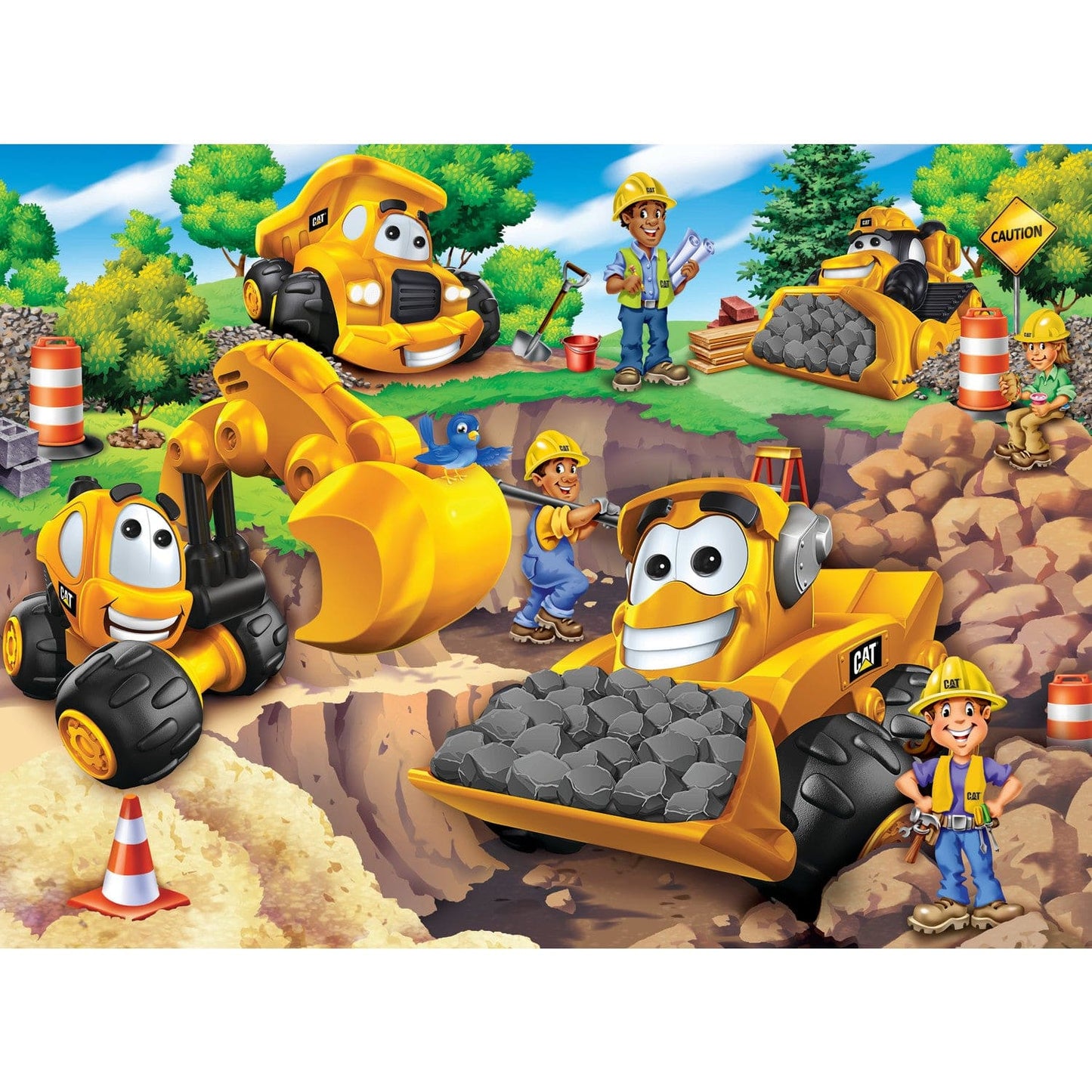 CAT - On the Job Site 100 Piece Jigsaw Puzzle