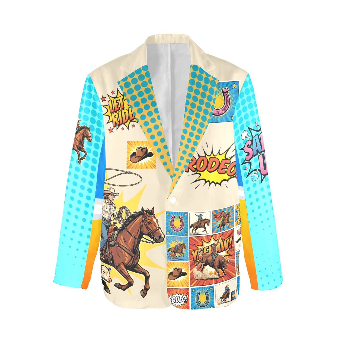 Baha Ranch The Comic Corral Cowgirl Western Rodeo Blazer