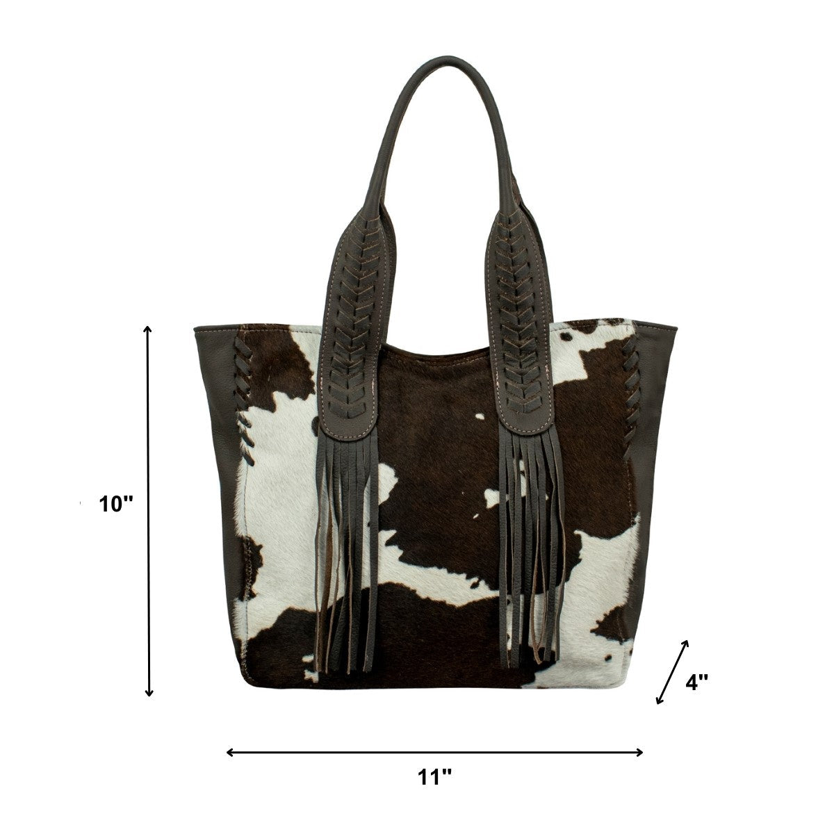 American West Handbags Pony Small Zip-Top Tote w/ Hair-On Hide