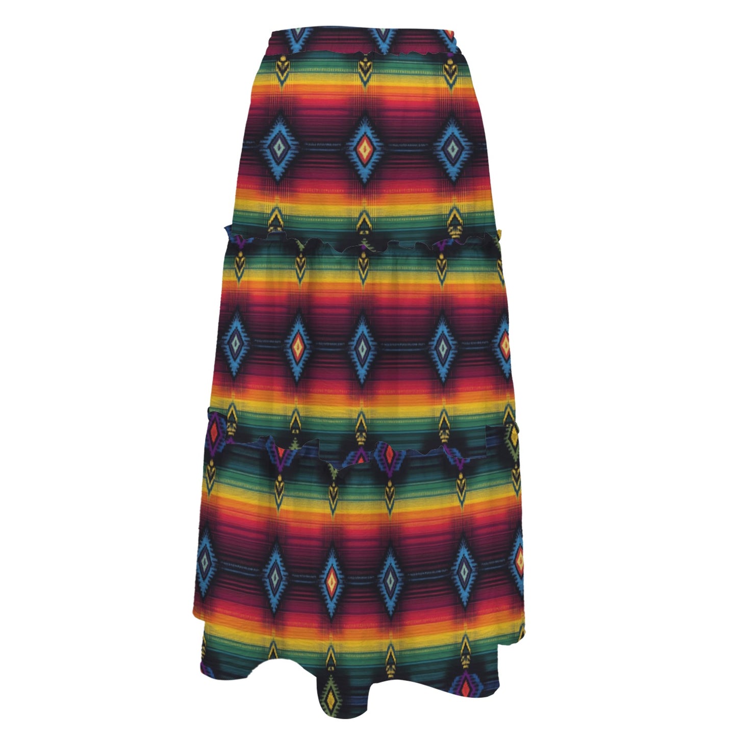 Colores De Mexico Serape Maxi Prairie Skirt