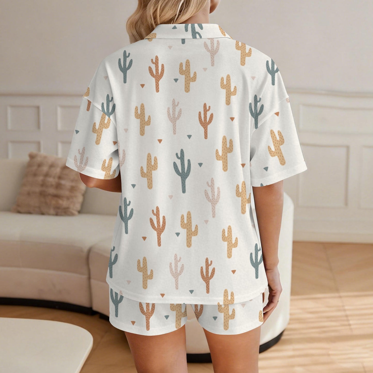 Baha Ranch Cactus Print Women's Pajama set Made in America