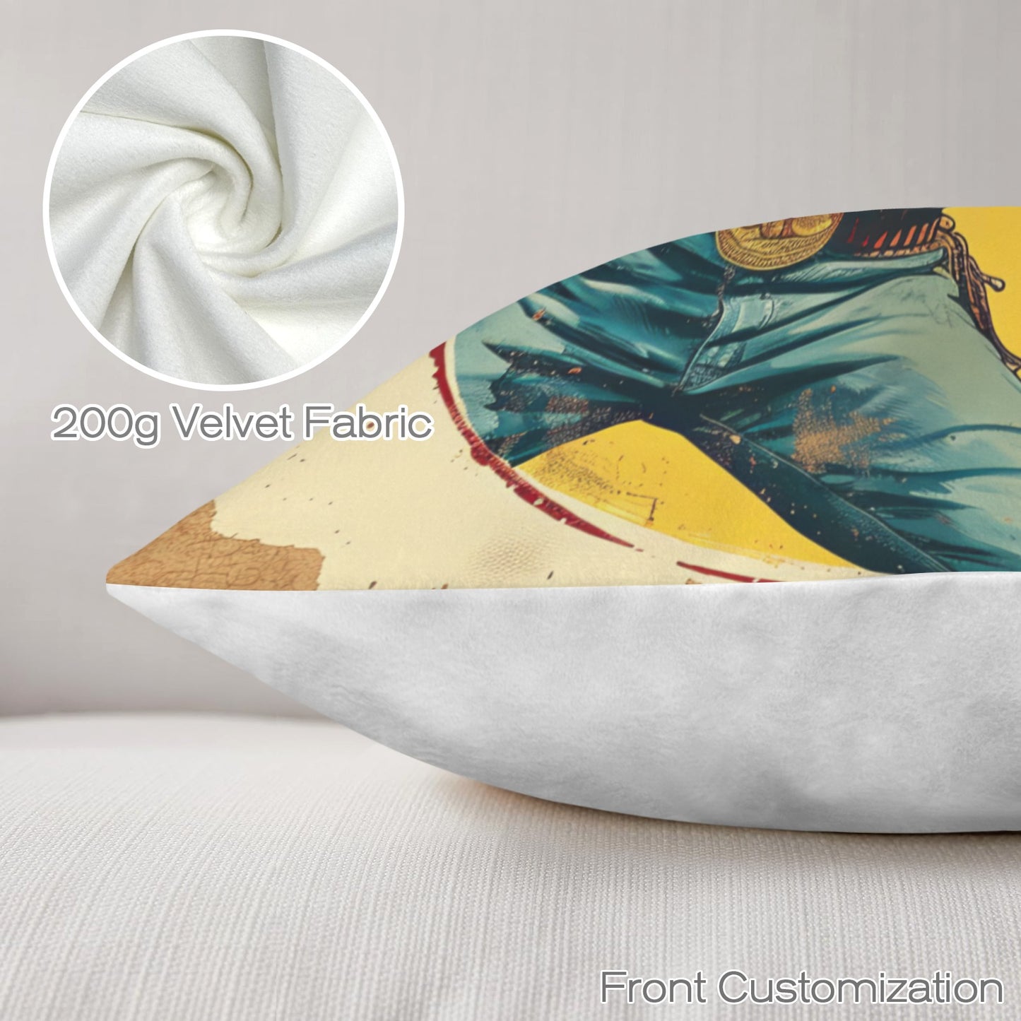 Baha Ranch Rodeo Cowboy Velvety Soft Pillow Case Made in America