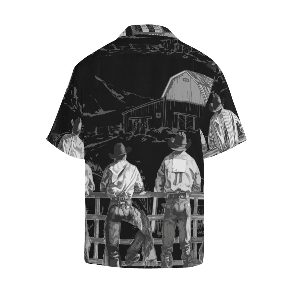 Ranching Sepia Men's Camp Shirt