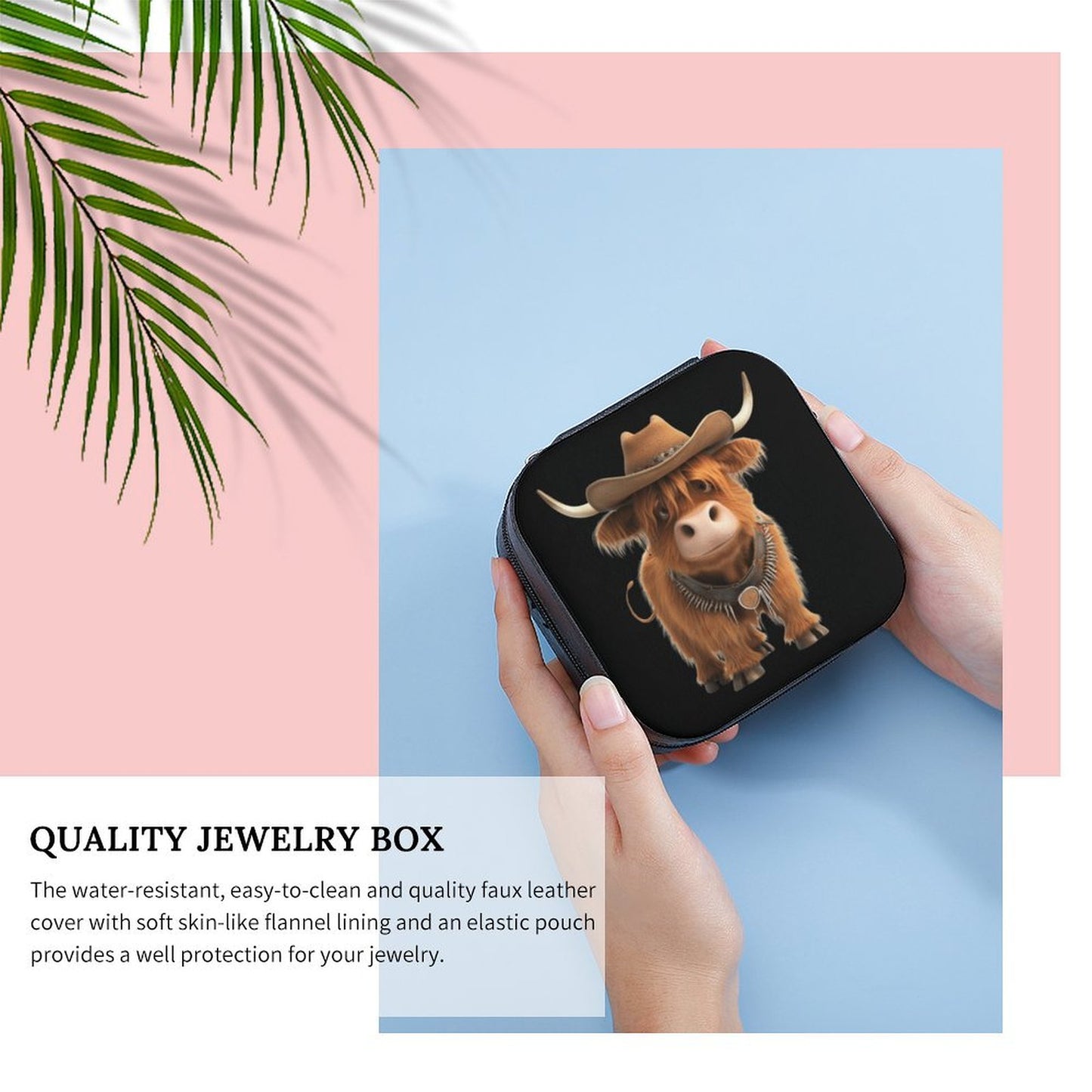 Funny Highland Cowboy Cow Jewelry Case