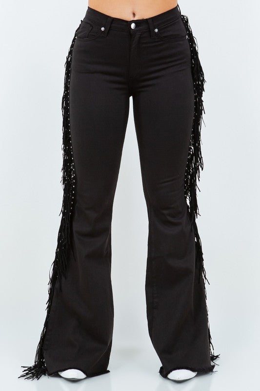 Texas Sun Fringe Bell Bottom Jean 34" Inseam