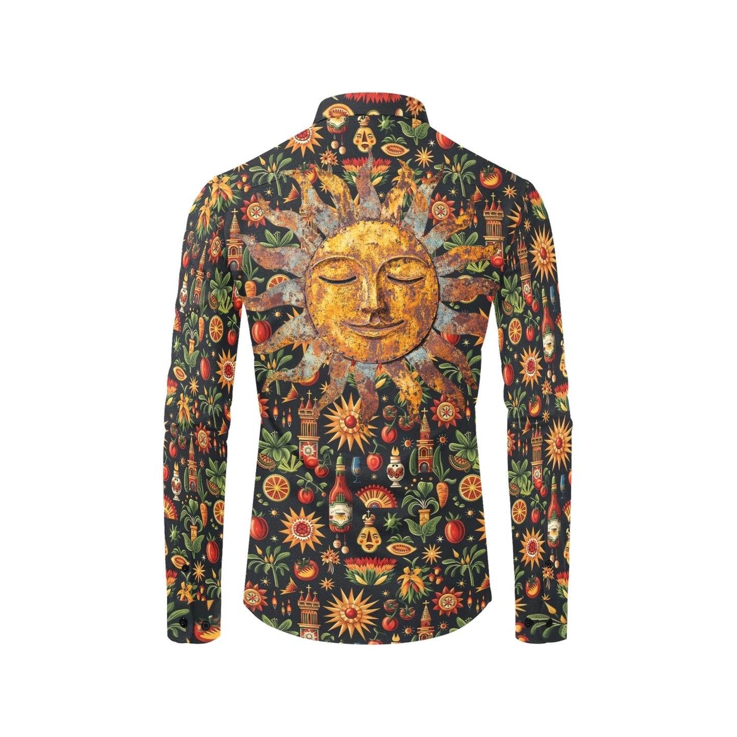 Colores De Mexico Culture Symbols Button Up Shirt