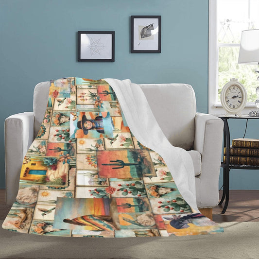 Colores De Mexico Pictures of the Southwest 60" x 80" Throw Blanket Made In America
