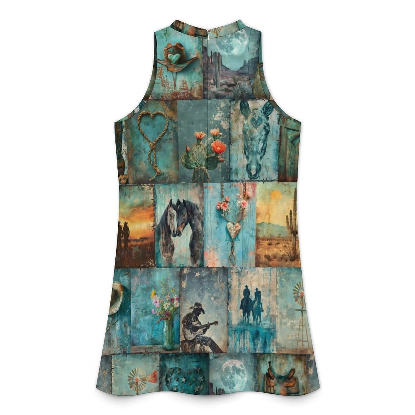Baha Ranch Turquoise Dreams Sleeveless Mini Dress