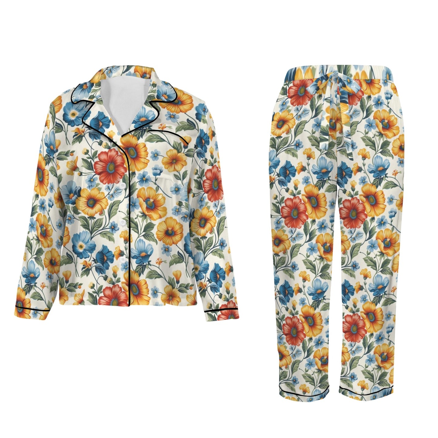 Colores De Mexico Spring Florals Satin Pajamas