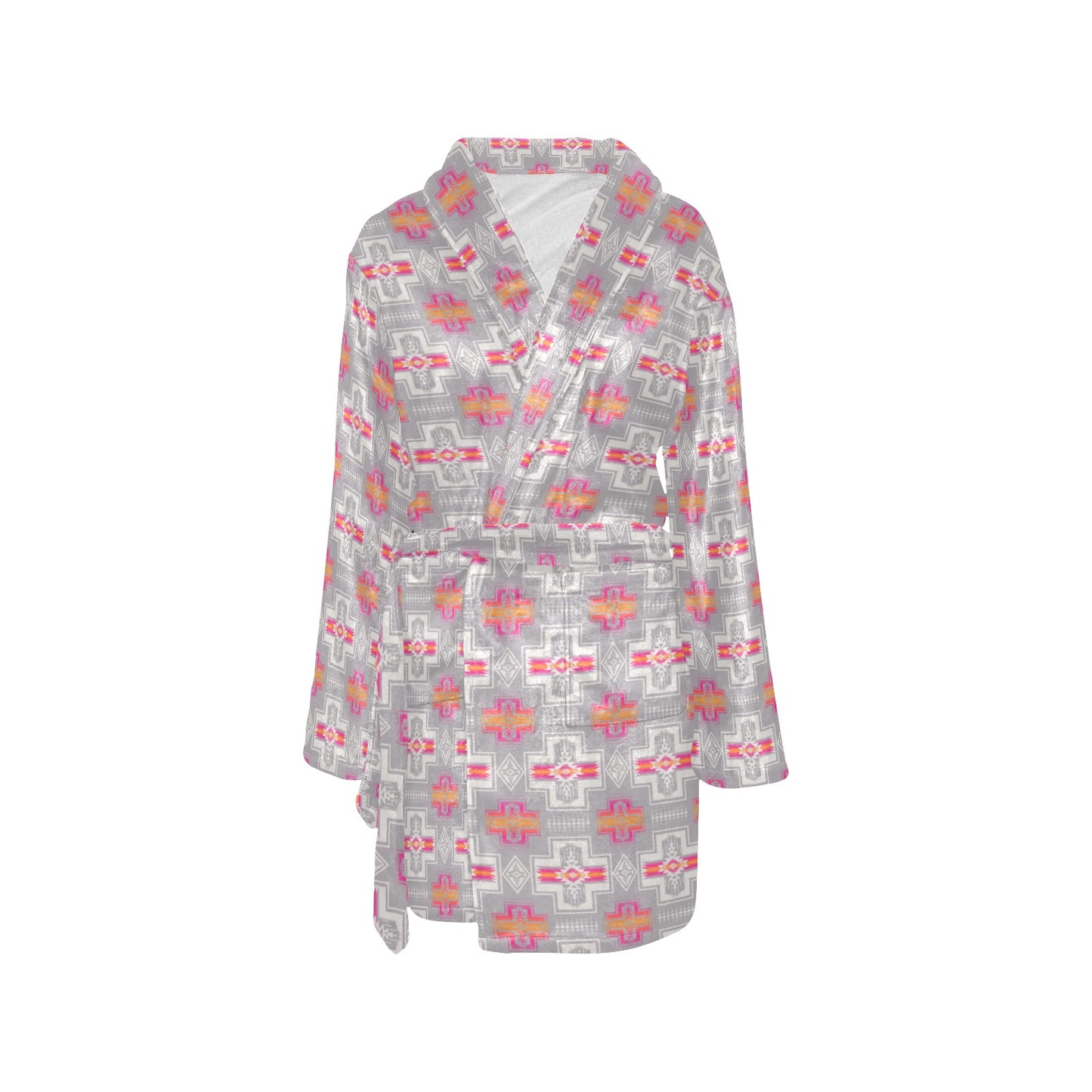 Pink Aztec Western Bath Robe