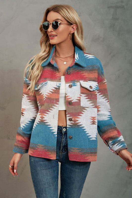 Aztec Jacket with button front