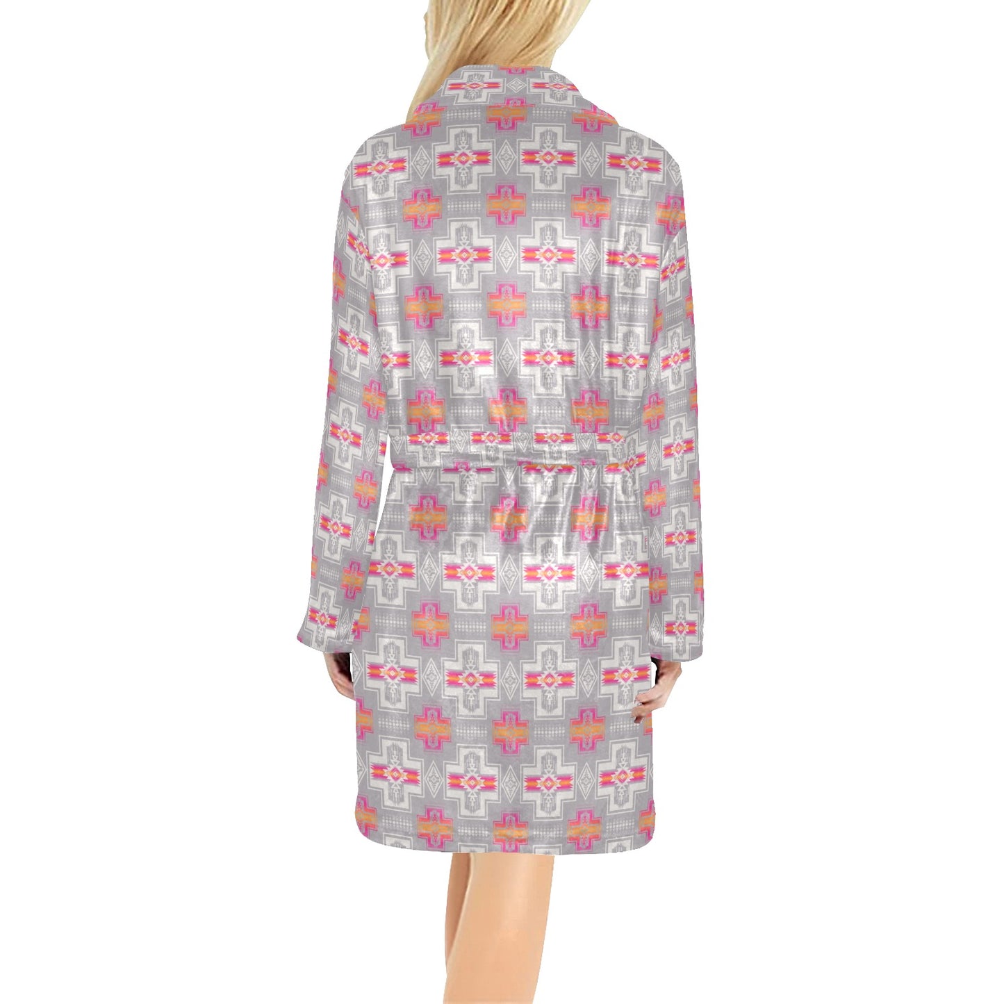 Pink Aztec Western Bath Robe