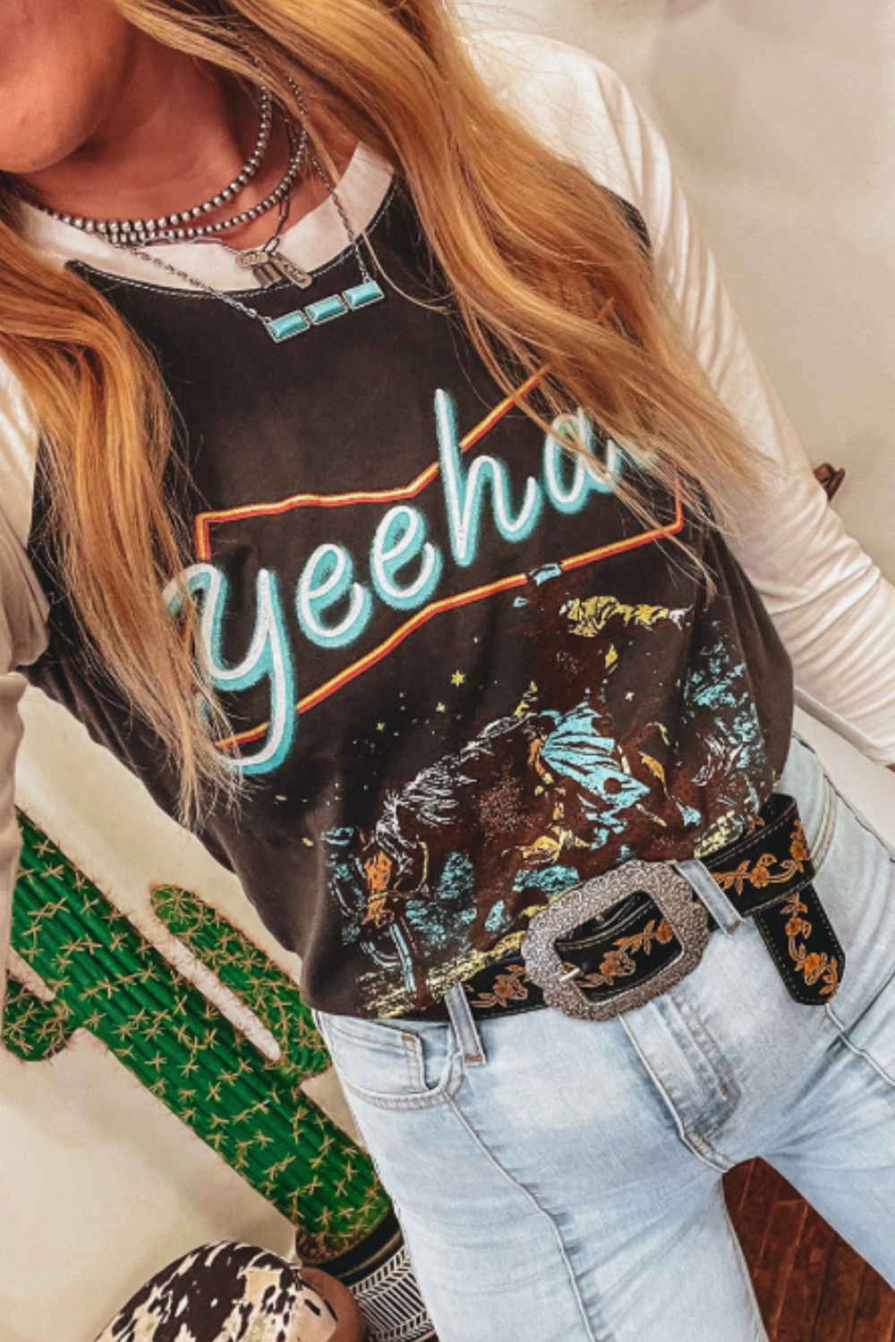 Yeehaw Raglan Sleeve T-Shirt