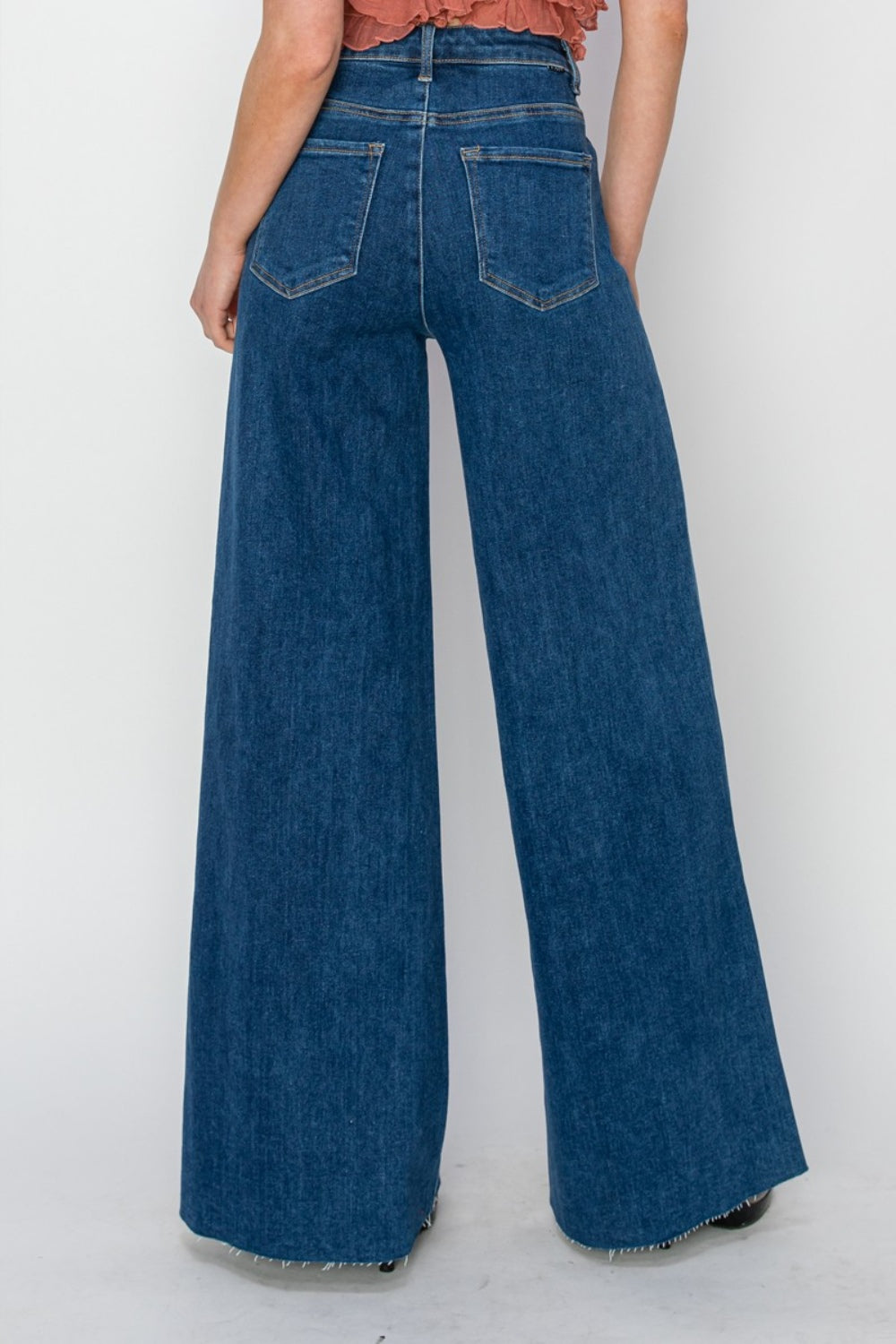 RISEN High Rise Wide Leg Jeans 31" inseam