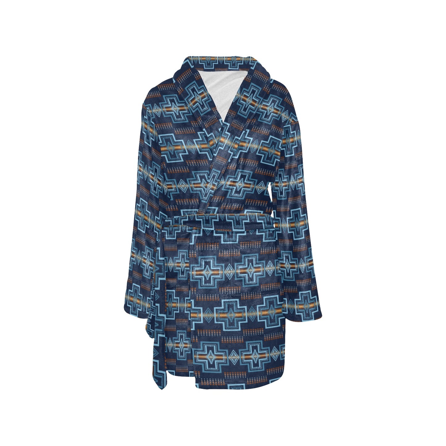 Navy Aztec Western Bath Robe